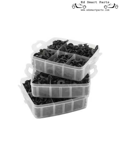 Coffret d'assortiment avec clips automobiles - 630 pièces assorties + outil de pliage