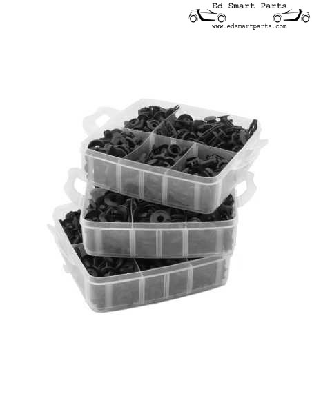 Scatola assortita con clip per auto - 630 pezzi assortiti + utensile Ply