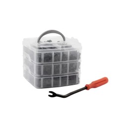 Scatola assortita con clip per auto - 630 pezzi assortiti + utensile Ply