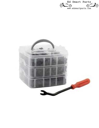 Scatola assortita con clip per auto - 630 pezzi assortiti + utensile Ply