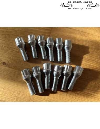 M12X1.5x28 6-spline Wheel Bolts set of 12 for Smart Roadster and ForTwo models