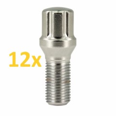 Conjunto de 12 parafusos de roda M12X1.5x28 com 6 estrias para modelos Smart Roadster e ForTwo 2