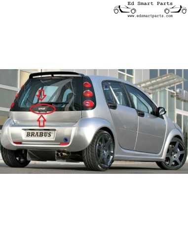 Novo logotipo genuíno Smart ForFour Emblema da tampa do porta-malas do carro Traseira Hatchback