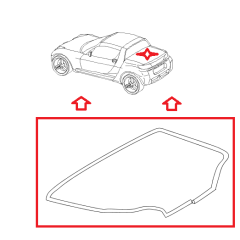 Smart Roadster Notch Seal para tampa traseira do porta-malas
