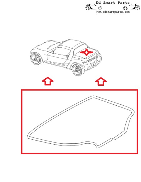 Smart Roadster Notch Seal for Rear Trunk Lid