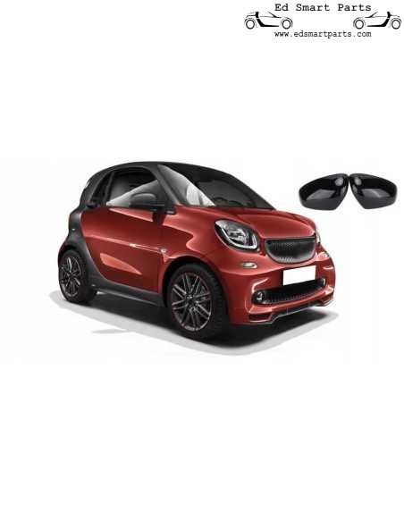 Coques de rétroviseurs Smart Fortwo Forfour 453 effet CARBONE ou noir brillant