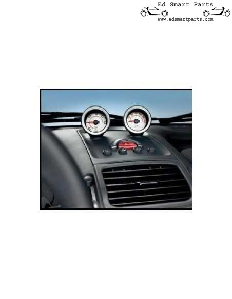 Smart Roadster Dashboard Pods witte wijzerplaten