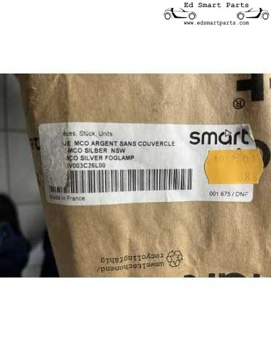 Nuova mascherina anteriore argentata con fendinebbia smart fortwo 450