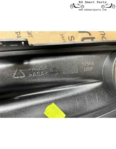 Nova máscara de grade frontal prateada com aberturas para faróis de neblina smart fortwo 450