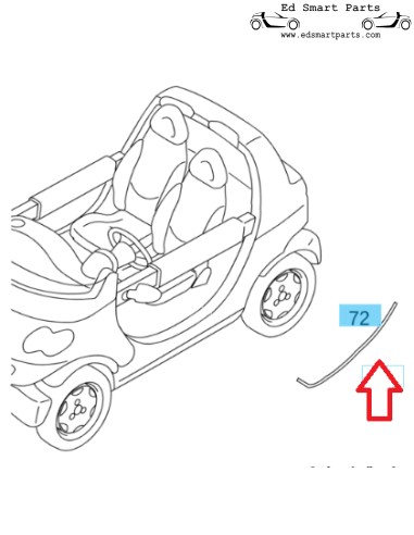 Q0013380V001000000 ENTRANCE COVER STRIP LEFT SMART CROSSBLADE