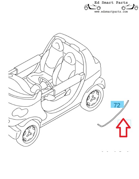 Q0013380V001000000 STRISCIA DI COPERTURA INGRESSO SINISTRA SMART CROSSBLADE