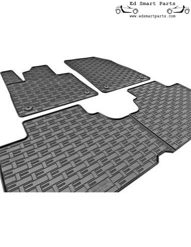 Rubberen automattenset geschikt voor Smart ♯1 EV 2022- & Smart ♯3 EV 2023- (4-delig + bevestigingssysteem)