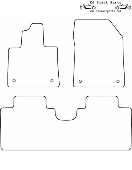 Ensemble de tapis de voiture adaptés à Smart ♯3 EV 2023-