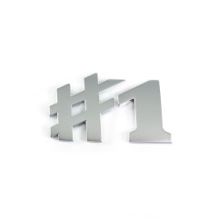 Genuine smart ♯1 lettering tailgate HC11 silver