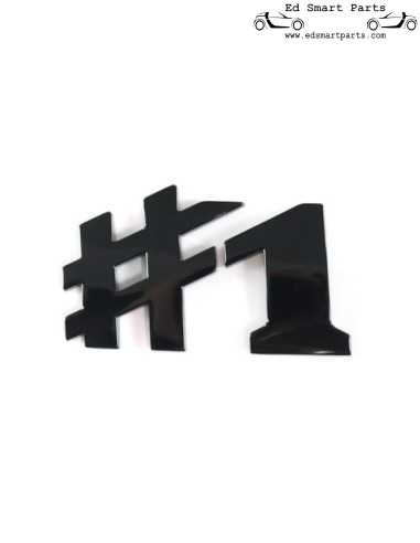 Scritta Smart ♯1 originale sul portellone posteriore HC11 nero
