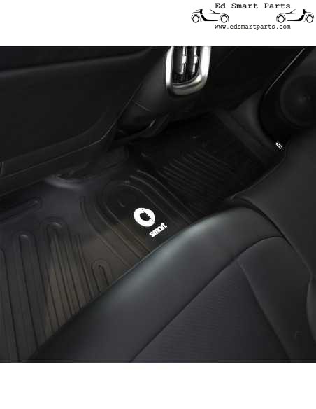 Tappetini originali in gomma neri smart ♯1 HX11 set da 3 pezzi