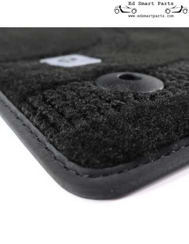 Tappetini originali Smart in velluto smart ♯3 neri 3 pezzi