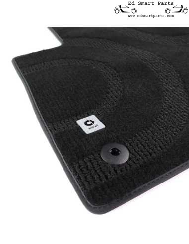 Alfombrillas originales Smart Floor de terciopelo ♯3 negras de 3 piezas