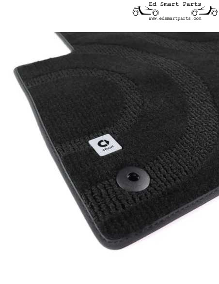 Tappetini originali Smart in velluto smart ♯3 neri 3 pezzi