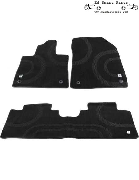 Genuine Smart Floor mats velour mats smart ♯3 black 3-piece
