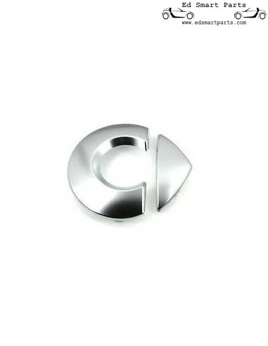 Smart Roadster 452 / ForTwo 450 Chickenhead Logo / emblem for bonnet Silver, self-adhesive