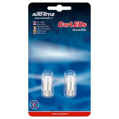 AutoStyle T10 Wedge-Base 3D SuperLED Bulb 12V 0.8W White set of 2 pieces