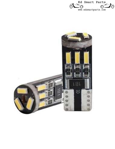 Ampoules Canbus Simoni Racing T10 8 LED 3 W - Ultrablanc - Lot de 2 pièces