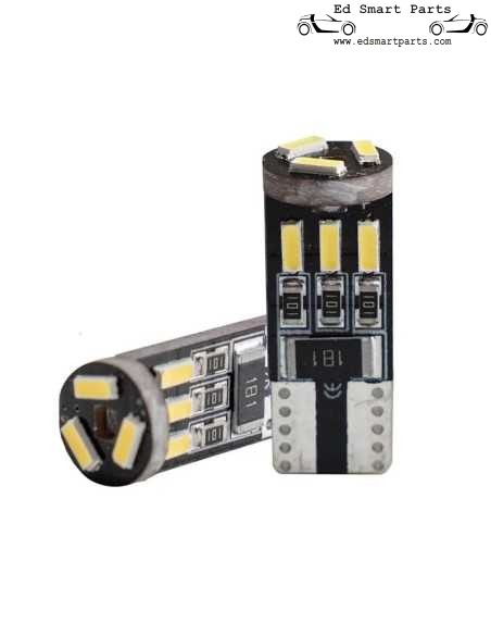 Ampoules Canbus Simoni Racing T10 8 LED 3 W - Ultrablanc - Lot de 2 pièces