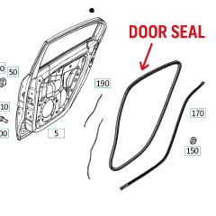 smart forfour 453, junta da porta traseira, vedação, porta esquerda, porta direita, vedação da porta