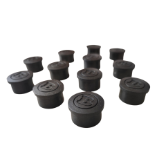 Genuine Brabus black wheel bolt covers set of 12 suitable for Smart wheel bolt 15 mm