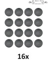16 cubiertas para tornillos de rueda Brabus de color negro, aptas para tornillos de 17 mm