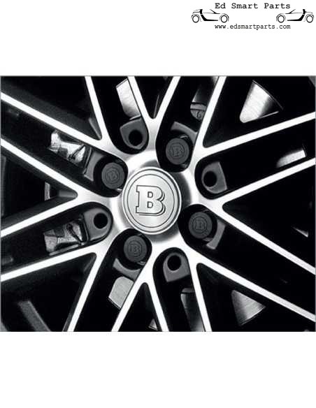 16 cubiertas para tornillos de rueda Brabus de color negro, aptas para tornillos de 17 mm