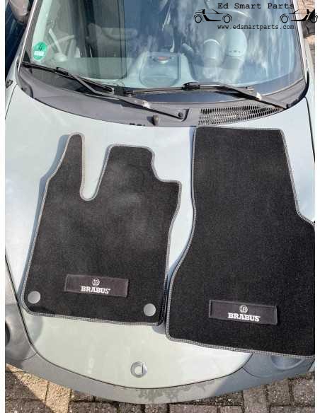 Gebruikte Smart 453 FORTWO FORFOUR BRABUS Velours Vloermatten Zwart zilverkleurige naad