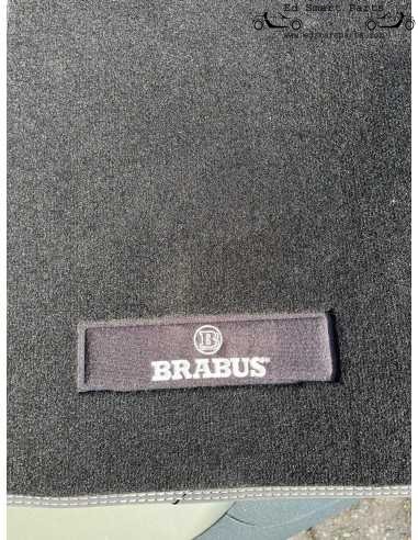 Used Smart 453 FORTWO FORFOUR BRABUS Velour Floor Mats Black silver-coloured seam