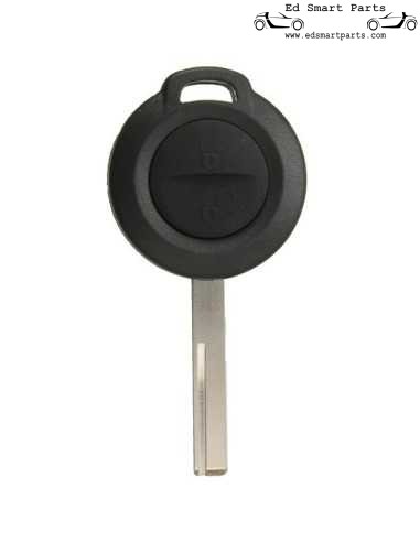 Boîtier de clé à deux boutons avec lame vierge pour Smart ForFour 454