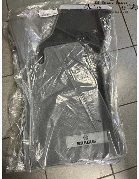 Alfombrillas originales de terciopelo Brabus gris grafito con volante a la derecha - Smart Roadster