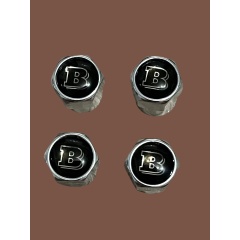 Brabus logo aluminium tyre valve caps for your smart
