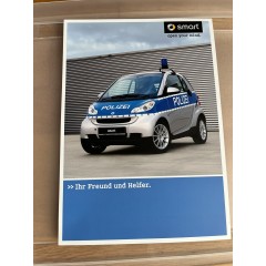 Smart fortwo 451 Brochure Voiture de police Fiche Dépliant