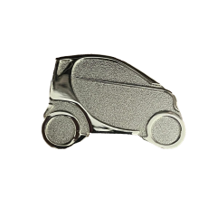 Calamita cromata per auto Smart, decorazione con silhouette Smart Fortwo e magnete per frigorifero