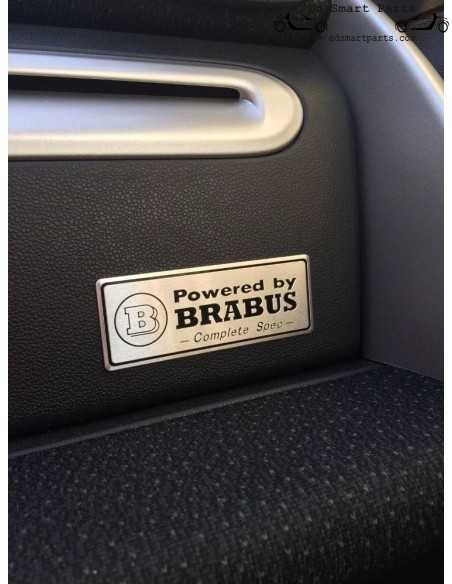 Aluminium Powered by Brabus Badge Emblem Decal interieur achterklep