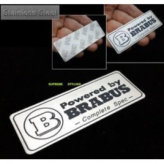 Emblème en aluminium Powered by Brabus pour intérieur de coffre arrière 2