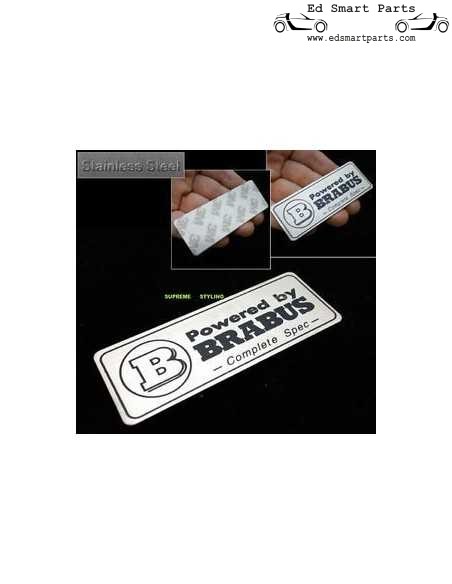 Alluminio Powered by Brabus Badge Emblem Decal interno bagagliaio posteriore