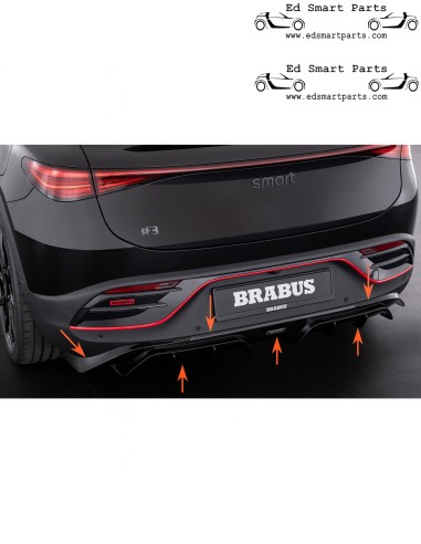BRABUS achterdiffusor Smart ♯3 HC-11