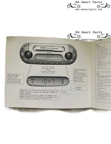 Manual de usuario Smart City Coupe Radio usado en varios idiomas