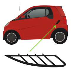 Griglia di aspirazione aria DEFLETTORE ARIA per Smart ForTwo 451