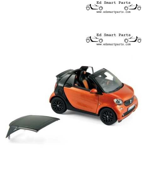 Norev Smart 453 Fortwo Cabriolet, modèle réduit 1:43, orange/noir