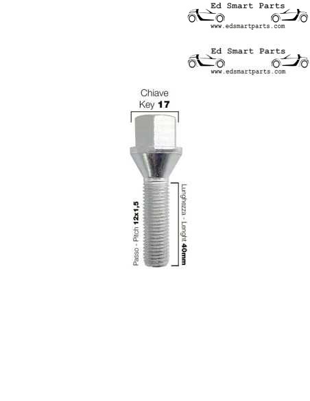 Kit espaciadores de rueda de aluminio para Smart ForTwo 453 - 4x16,5 mm incluidos tornillos de rueda