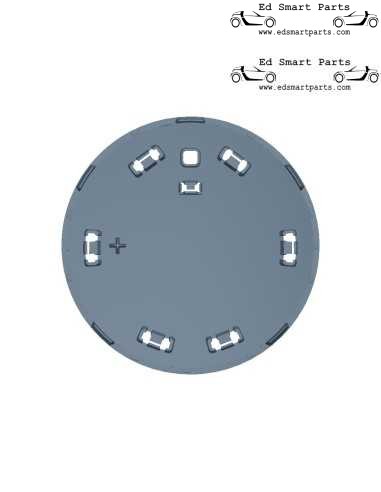 Logo / Emblem / Trager für das Frontgrill des smart fortwo forfour 453