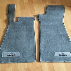 New set original LHD OEM BRABUS Grey Velour Floor Mats - Smart roadster