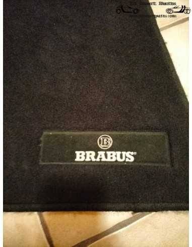 Originale LHD OEM BRABUS schwarze Velours-Fußmatten - Smart Roadster